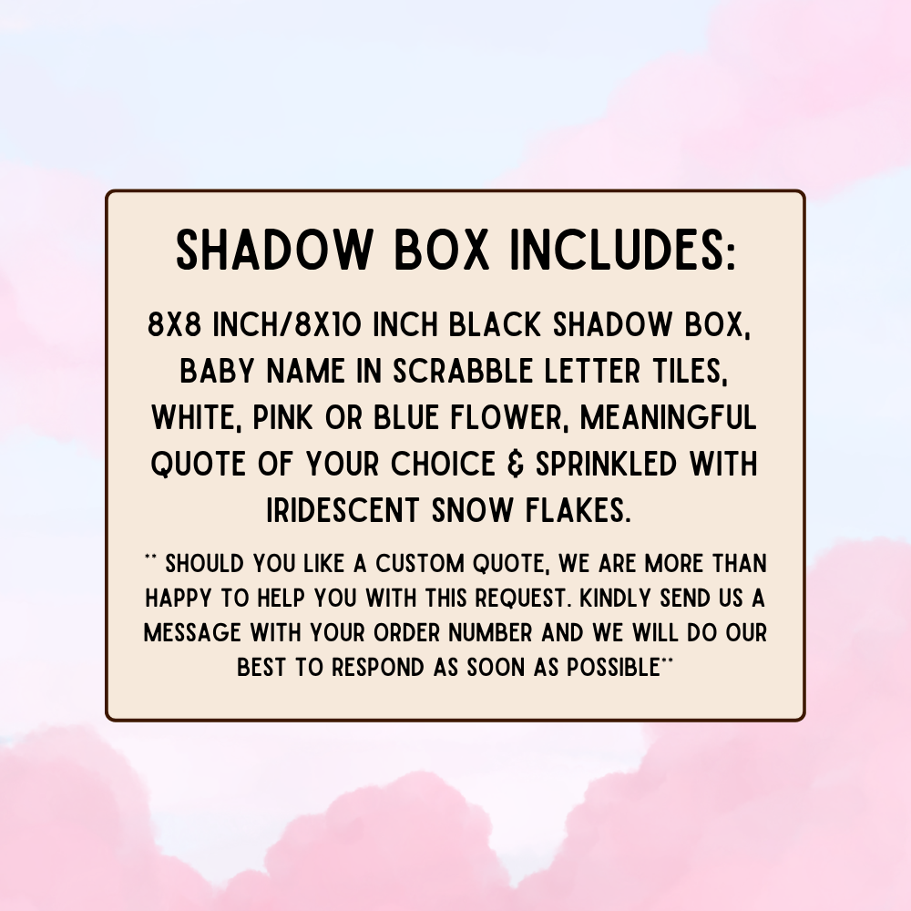 Miscarriage/Pregnancy Loss Shadow Box