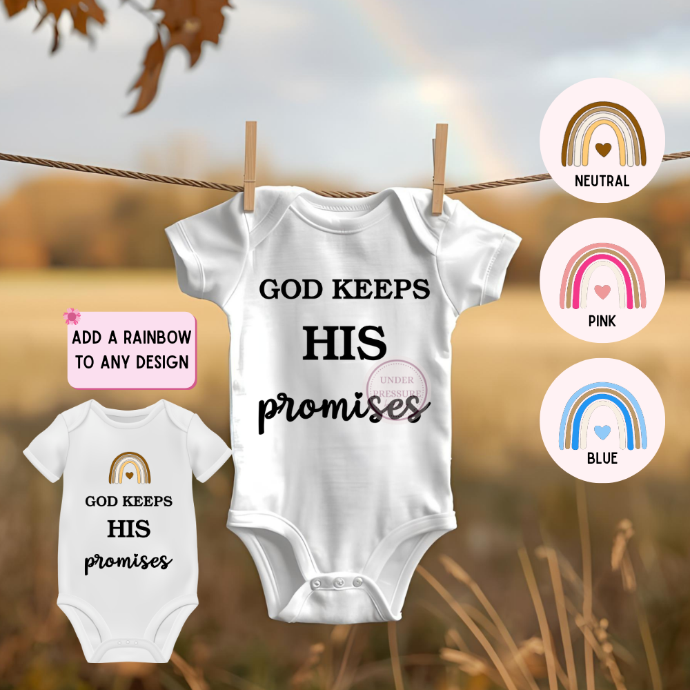 Faith-Based Rainbow Baby Pregnancy Announcement Onesie