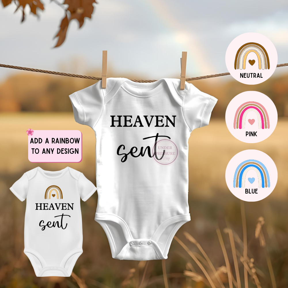 Faith-Based Rainbow Baby Pregnancy Announcement Onesie