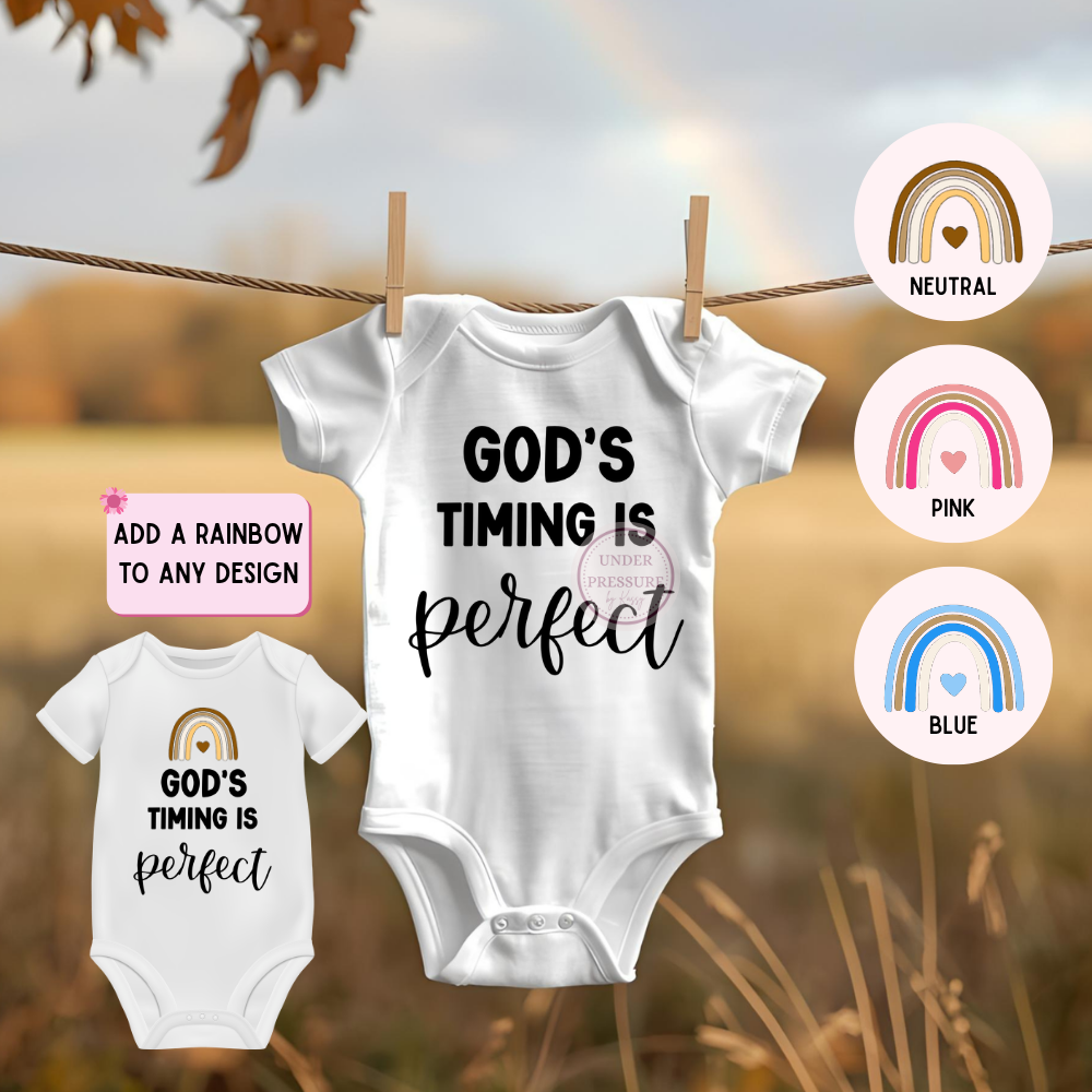 Faith-Based Rainbow Baby Pregnancy Announcement Onesie