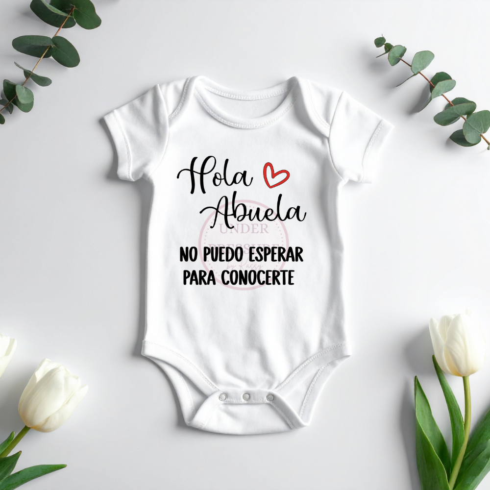 Abuelos/Bisabuelos Anuncios de Embarazo | Spanish Grandparent/Great Grandparents Pregnancy Announcement Onesies